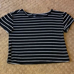 Black and white striped top